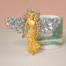 Брошь со стразами 