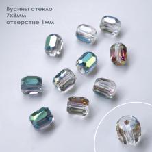 Бусины стекло "Хрусталь" 7*8мм ФУ-12088 перламутр (10б)