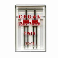Иглы ORGAN  №90/3 двойные (2иглы)