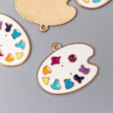 Подвеска "Палитра" 23*28мм арт.6117069 золото/ассорти