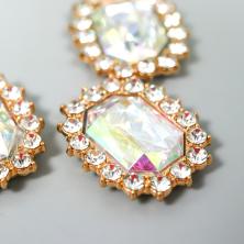 Серединка ювелирная металл 15*20мм арт.7330734 золото/Crystal AB