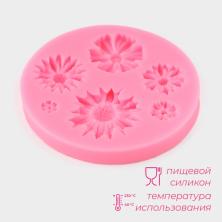 Молд силикон "Цветы" 7,5*1,5см арт.164541