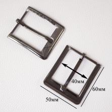 Пряжка металл 60*50/40мм арт.9207/3 т.никель