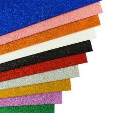 Фоамиран глиттерный 2мм 20*30см арт.ФУ-10551 ассорти