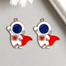 Подвеска "Космонавт" эмаль 31*25мм арт.7822738 золото/ассорти