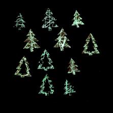 Декор дерево "Елочка" светится в темноте 30*40мм арт.6249794