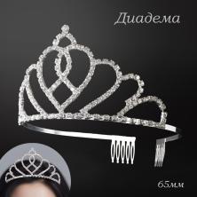 Диадема 35мм арт.ФУ-9837 серебро