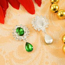 Серединка ювелирная металл 45*24мм со стразами арт.SF-4482