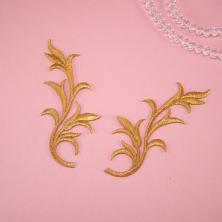 Термоаппликация "Орнамент №16" 110*70мм арт.ФУ-11715 золото