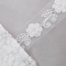 Тесьма на сетке 50мм с пайетками арт.356 белый