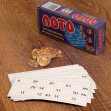 Игра настольная "Лото" в коробке 18*17см арт.3889450 (фишки-картон)