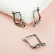 Швензы для сережек с английской застежкой из нержавеющей стали 15мм арт.SF-7295 т.никель