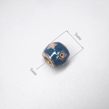 Бусины металл для "Pandora" 8*10мм с эмалью арт.772190 синий