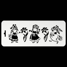 Трафарет пластик 10*25см 