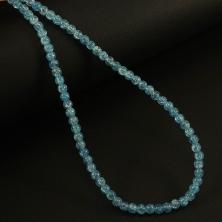 Бусины "Кварц сахарный"  4мм 37см арт.SF-7589 голубой-16 (91бусина)