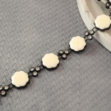 Тесьма стразы 14мм пластик арт.13