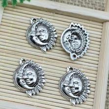 Подвеска "Луна/Солнце" 15*20мм арт.ИВ-10 серебро