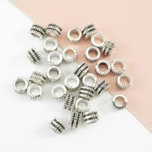 Бусины металл  6*2,0мм арт.302-791 серебро-8 (30шт)