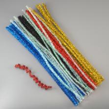 Проволока шенил металлик 0,6*30см (50шт) ассорти