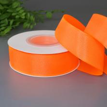 Лента репсовая 25мм ярк.оранжевый-142