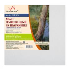 Холст грунтованный на подрамнике 100% лен 30*30см 400г/кв.м арт.SCL-3030 мелкозернистый