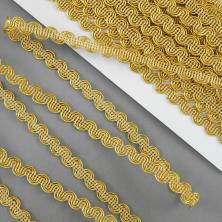 Тесьма металлизированная  9мм арт.6250088 золото