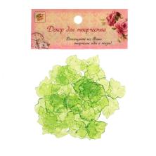 Лист акрил кленовый 22*22мм арт.2985565 зеленый (40шт)