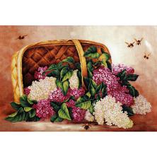 "Весенняя сирень" 40*20см арт.65157 Картина стразами