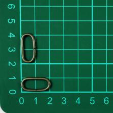 Рамка однощелевая овальная 15*7*2мм арт.OI-15 бронза
