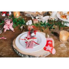 Веточка 19см с шишками, ягодками и хлопком арт.2291502