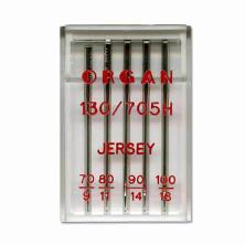 Иглы джерси ассорти №70;80;90;100 130/705H ORGAN (5игл)