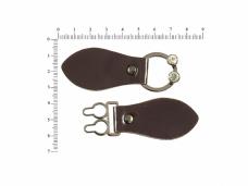 Застежка арт.8867 со стразами иск.кожа коричневый