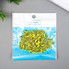 Бусины акрил  7*4мм "Смайлик" арт.5473026 желтый (110шт±5)