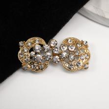 Застежка 50*25мм со стразами арт.A-408/B-1574 золото