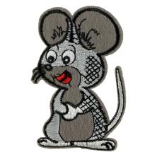 Термоаппликация "Мышь" 7,7*4,5см арт.L043 серый