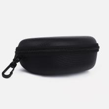 Футляр для очков на молнии 17*6*7см арт.9706217 черный искус.кожа