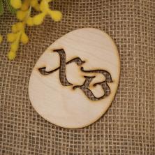 Заготовка дерево "Фигурка Яйцо ХВ" резное 70*90мм арт.141369