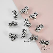 Бейл 12*6мм отв-е 3мм арт.302-760 серебро