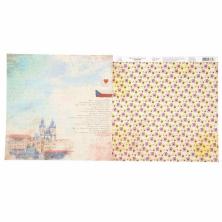 Бумага двусторонняя 29,5*29,5см "Прага" 180гр/м арт.1197766