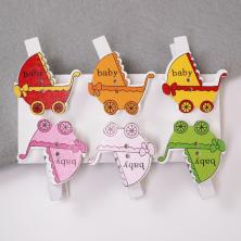 Прищепки "Коляска" 35*7мм арт.23C76