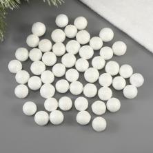 Заготовка из пенопласта "Шар" d -1,5см с блестками арт.SF-1680 белый (70шт)