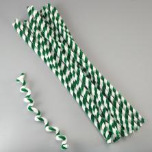 Проволока шенил 0,6*30см белый/зеленый (25шт)