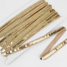 Тесьма с пайетками 12мм арт.9351023 золото