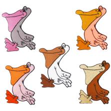 Термоаппликация "Пеликан" 63*45мм арт.R-10673/4010/32 ассорти