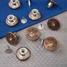 Пуговица джинсовая со стразами 17мм арт.ФУ-0200 