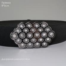 Пряжка металл со стразами 85*49/40мм арт.A-8370