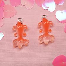 Подвеска акрил "Рыбка Кои" 15*27мм арт.ИВ-393 оранжевый