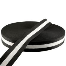 Стропа 38мм арт.ФУ-10621 2-черный/белый