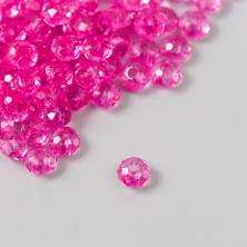 Бусины акрил граненые   6*4мм арт.5131770 фуксия (20гр) (220±5шт)