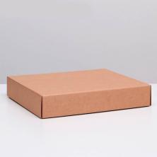Коробка крафт с крышкой 37*32*7см арт.4138438